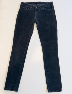 Vintage Black Corduroy Pants Womens Size 30 Fitted Retro Patagonia Style Denim
